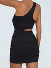 Tailoring Drawstring Hollow Out Elastic Tight Quick Dry Dress