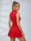 Sculpting Polo Tennis Dress with Tie Waist