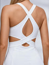 Crisscross Back Cutout Tennis Dress