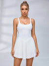 Open-Back Pleated Tennis Dress