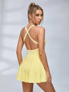 Sweetheart Neck Contrast Piping Tennis Dress