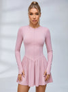 Half-Zip Long-Sleeve Tennis Dress