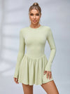 Half-Zip Long-Sleeve Tennis Dress