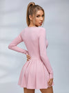 Half-Zip Long-Sleeve Tennis Dress