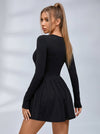 Half-Zip Long-Sleeve Tennis Dress