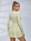 Half-Zip Long-Sleeve Tennis Dress