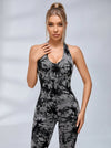 Hot Tie-dye Backless Halter Scrunch Bum Jumpsuit