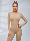 Zipper Hip-lift Jumpsuit