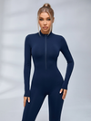Zipper Hip-lift Jumpsuit