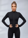 Zipper Fleece Jumpsuit