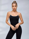 Cross Back Stripes Flare Jumpsuit
