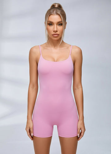 Backless U Collar Quick Dry Nude Sensation Romper