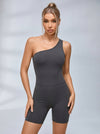 Solid Color Cutout Romper