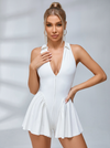 Zipper Casual 2 in 1 Short Romper