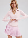 Collared Long-Sleeve Tennis Set