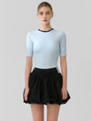 Cropped Bubble Skirt Tennis Set