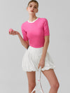Cropped Bubble Skirt Tennis Set