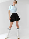 Cropped Bubble Skirt Tennis Set