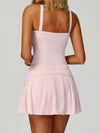 Square-Neck Pleated Tennis Set