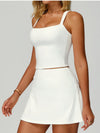 Square-Neck Pleated Tennis Set