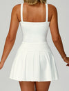 Square-Neck Pleated Tennis Set