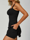 Square-Neck Pleated Tennis Set