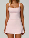 Square-Neck Pleated Tennis Set