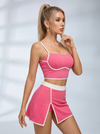 Contrast-Trim Bustier Tennis Set