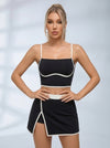 Contrast-Trim Bustier Tennis Set