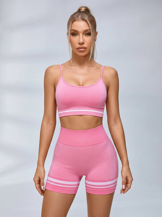 Deep V Back Stripes Short Tracksuit