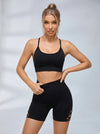 Cross Back Yoga Short Suit