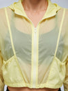 Cropped Sheer Windbreaker With Hot Shorts