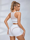 Mesh-Panel White Workout Set