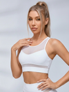 Mesh-Panel White Workout Set