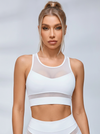 Mesh-Panel White Workout Set