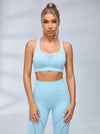 Contrast Color Fishnet Elastic Tight Tracksuit