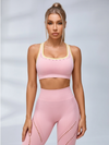 Contrast Color Fishnet Elastic Tight Tracksuit