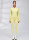 Sexy Backless Zipper Scrunch Bum Jumpsuit
