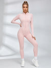 Sexy Backless Zipper Contrast Color Stripes Jumpsuit