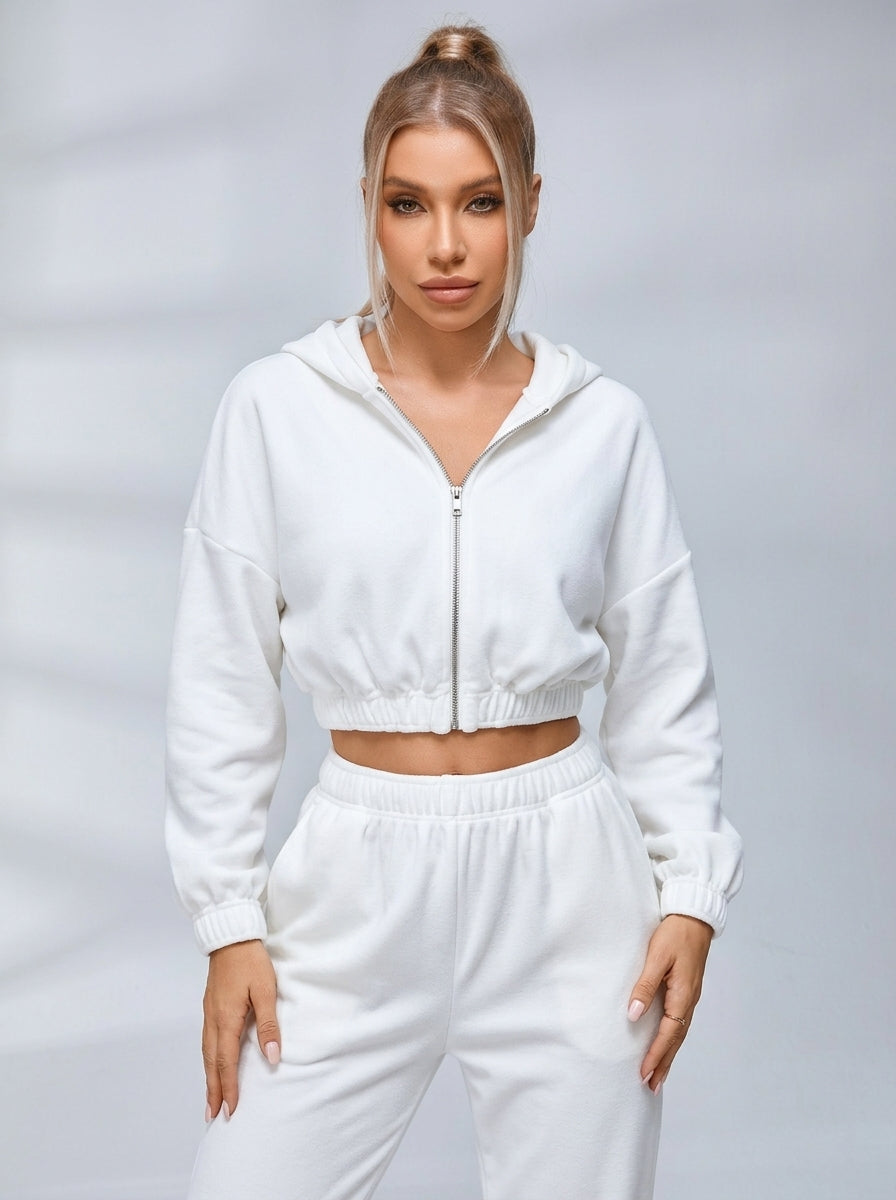 Coral Fleece Casual with Hat Tracksuit