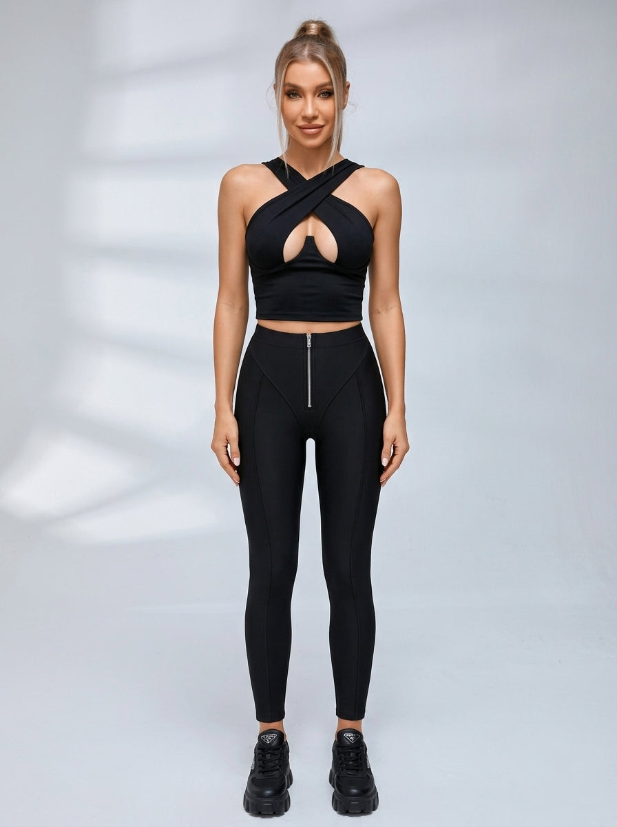 ❤Must Have Zipper Cross Tracksuit