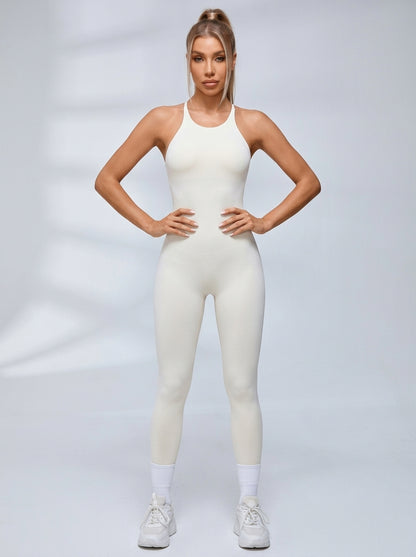 Cross Back Adjustable Strap Jumpsuit