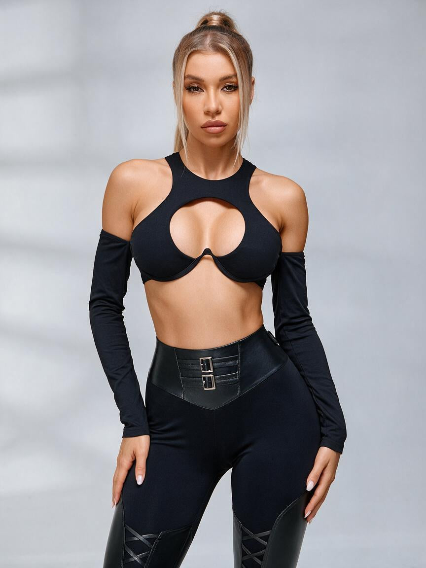 Super Hollow Out Breathable Yoga Long Sleeves