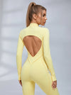 Sexy Backless Zipper Scrunch Bum Jumpsuit