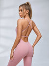 Cross Back Adjustable Strap Jumpsuit