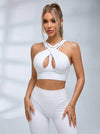 Letter Waistband Yoga Bra & Leggings 2 Piece Set