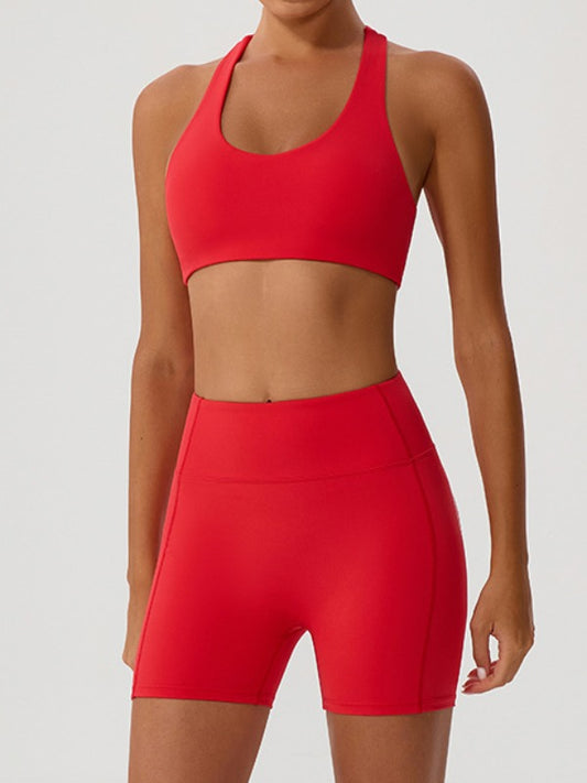 Big Heart Shape Cross Back Sports Bras