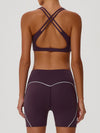 Big Heart Shape Cross Back Sports Bras