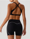 Big Heart Shape Cross Back Sports Bras