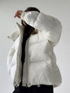 ZASUWA Female Pocket Zipper Warm With Hat Coat Jacket
